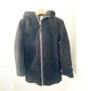 Gap - Black  Zippered Teddy Coat